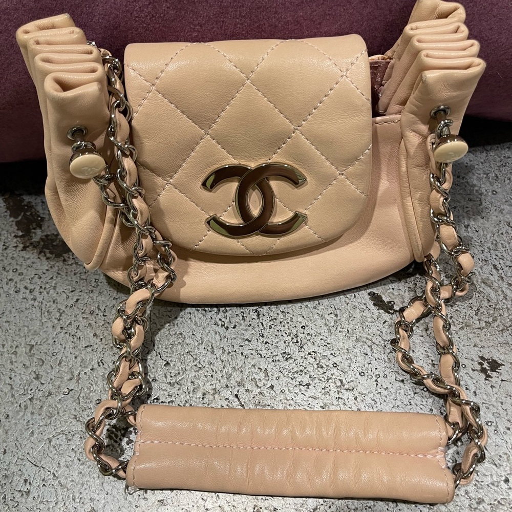 Chanel Pink Small Accordion Flap Bag